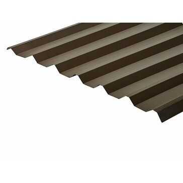 Cladco 34/1000 Box Profile 0.7mm Metal Roof Sheet - Van Dyke Brown (PVC Plastisol Coated)
