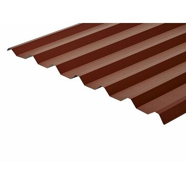 Cladco 34/1000 Box Profile 0.7mm Metal Roof Sheet - Chestnut (PVC Plastisol Coated)