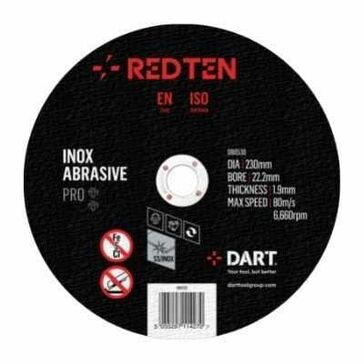 DART Red Ten SS/Inox  Abrasive Disc 115mm - 10 Pk
