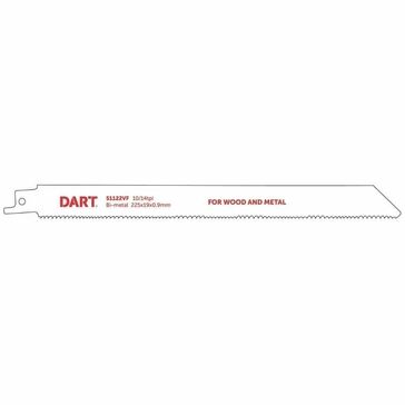 DART S1122VF Wood & Metal Cutting Recip Blade BiM 225X19X0.9 Pk5