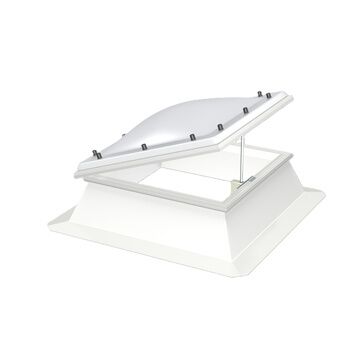 VELUX Vented 3 Layer Polycarbonate Flat Roof Dome/Window - 90cm x 60cm (Includes Base Unit &amp; Top Cover - 30cm Upstand)