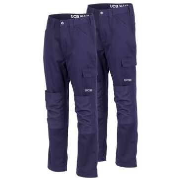 JCB Essential Navy Trousers - Regular (Twin Pack)
