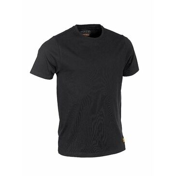 Worktough Plain Black Cotton T-Shirt