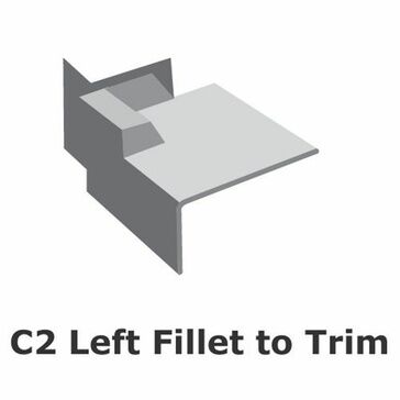 Fibreglass GRP C2 Left Hand Fillet To Corner Trim