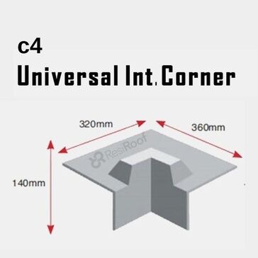 Fibreglass GRP C4 Universal Internal Corner Trim