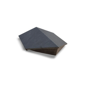 Mayan All-In-One 135º Natural Slate RealRidge Hip End Closer Tile - Graphite (500mm x 96mm x 370mm)