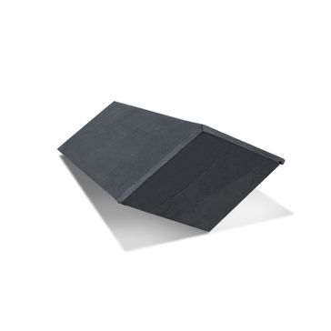 Mayan Natural Slate Classic RealRidge Block End Ridge Tile - Graphite