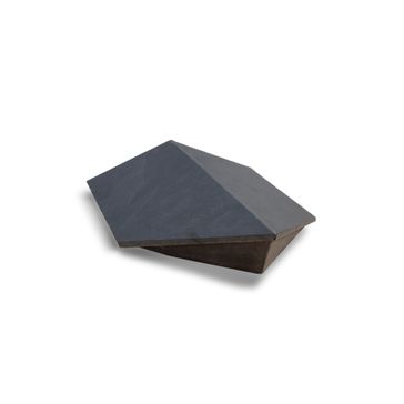Mayan Natural Slate Classic RealRidge Hip End Tile - Graphite