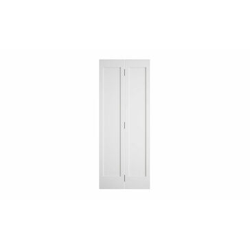 Shaker 2 Panel White Primed Panel Bifold Door (1981x762x35mm)