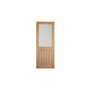 Cottage Oak Glazed 1Lite 1 Panel Door (1981X762x35mm)