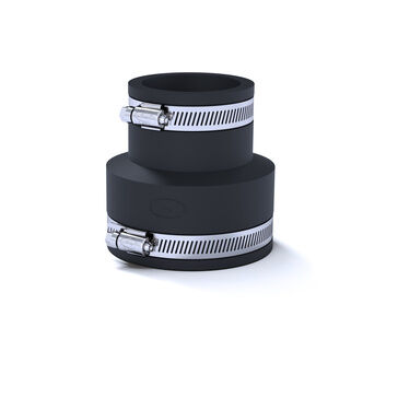 Fernco Flexseal PlumbQwik PVC 304 Black Adaptor Coupling