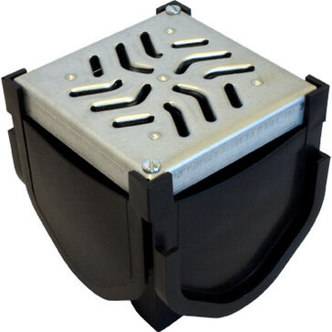 Fernco Stormdrain Plus A15 Domestic channel drainage Quad Connector Galvanised Steel Grate