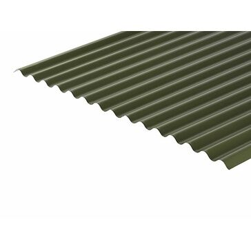 Cladco Corrugated 13/3 Profile PVC Plastisol Coated 0.7mm Metal Roof Sheet - Olive Green