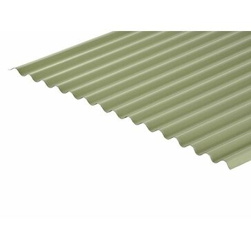 Cladco Corrugated 13/3 Profile PVC Plastisol Coated 0.7mm Metal Roof Sheet - Moorland Green