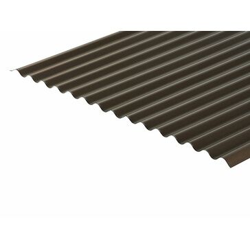 Cladco Corrugated 13/3 Profile PVC Plastisol Coated 0.7mm Metal Roof Sheet - Van Dyke Brown