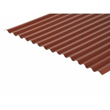 Cladco 13/3 Corrugated Profile 0.7mm Metal Roof Sheet - Chestnut (PVC Plastisol Coated)