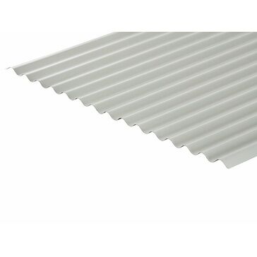 Cladco 13/3 Corrugated Profile 0.7mm Metal Roof Sheet - White (Polyester Paint Coated)