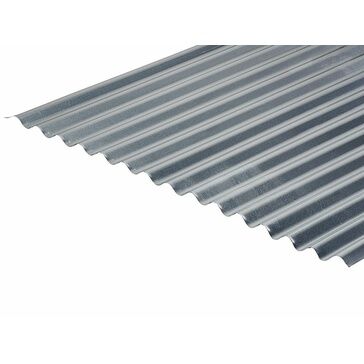 Cladco Corrugated 13/3 Profile Plain Galvanised finish 0.7mm Metal Roof Sheet - Galvanised