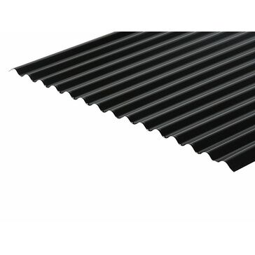 Cladco 13/3 Corrugated Profile 0.5mm Metal Roof Sheet - Black (Polyester Paint Coated)
