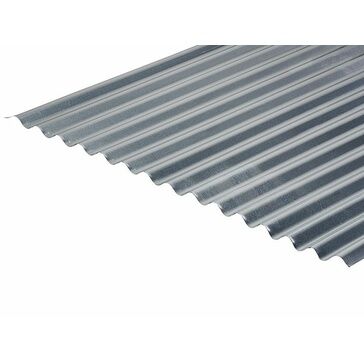 Cladco Corrugated 13/3 Profile Plain Galvanised finish 0.5mm Metal Roof Sheet - Galvanised