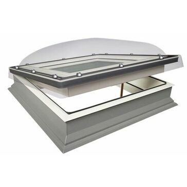 FAKRO DMC-C P2 Double Glazed Domed Manual Flat Roof Window - 140cm x 140cm