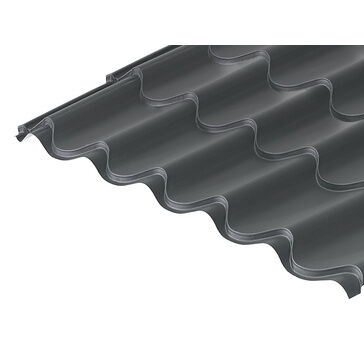 Cladco 41/1000 Tileform 0.6mm Prelaq Mica Coated Roof Sheet - Graphite Grey