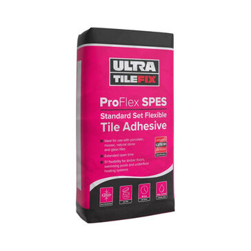 Ultra Tile Fix Proflex Tile Flexible Adhesive Extended Set - 20kg Grey/White