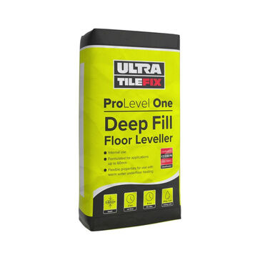 Ultra Tile Fix ProLevel One Floor Leveller Deep Fill Compound Grey - 20kg/3.4 L