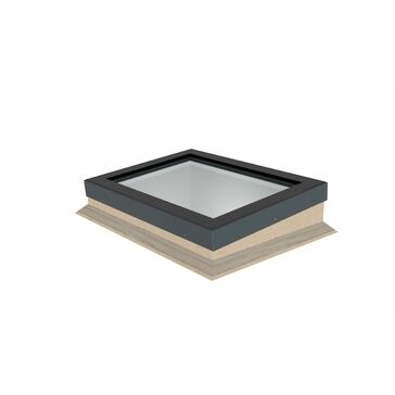 Whitesales em.glaze Double Glazed Flat Glass Rooflight (With A 150mm Timber Sloping Upstand)