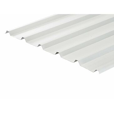 Cladco 32/1000 Box Profile 0.7mm Metal Roof Sheet - White (PVC Plastisol Coated)
