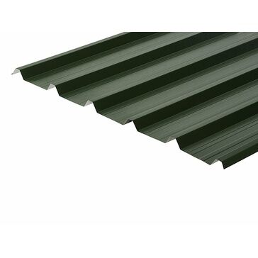 Cladco 32/1000 Box Profile PVC Plastisol Coated 0.5mm Metal Roof Sheet - Juniper Green