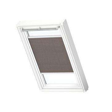 VELUX FHL 1276WL Manual Translucent Pleated Blind 'White Line' - Dusty Brown