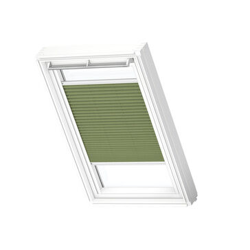VELUX FHL 1280WL Manual Translucent Pleated Blind 'White Line' - Forest Green