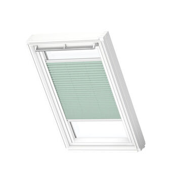 VELUX FHL 1281WL Manual Translucent Pleated Blind 'White Line' - Mint Green