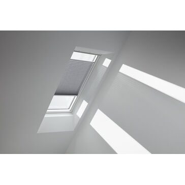 VELUX FHL 1282WL Manual Translucent Pleated Blind 'White Line' - Dark Grey