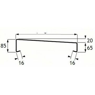 Alumasc Skyline Standard Sloping Coping (includes fixing straps) - 3m