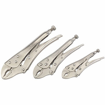 Draper Curved Jaw Self Grip Pliers Set (Pack of 3)