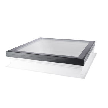 Coxdome Lumiglaze Clear Flat Glass Double Glazed With RO16 160mm UPVC Vertical Upstand Fixed - 1200mm x 1200mm