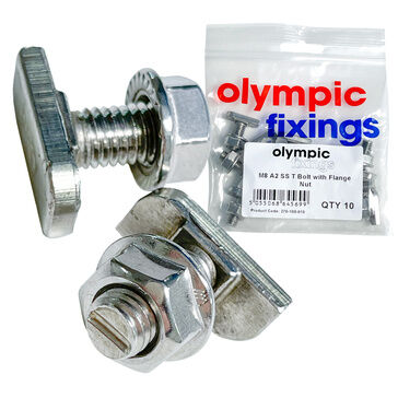 Olympic Fixings Cross Connector for Fixing A2 Stainless steel (Pack of 10)