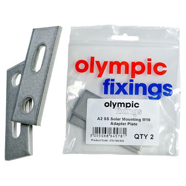 Olympic Fixings Flat Mounting Plate A2 Stainless steel (For fixing brackets or anchors) - Pack of 2