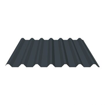 PVC Plastisol Coated Steel Box Profile Roofing Sheet (34/1000) - Cut to Length