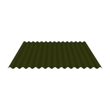 Polyester Paint Coated Steel Corrugated Roofing Sheet (14/3) - Cut to Length