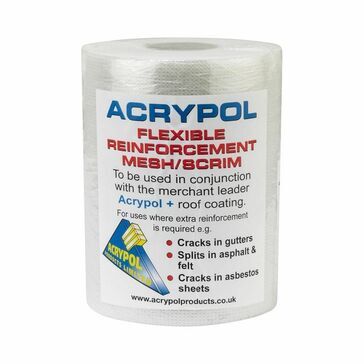 Acrypol Flexible Reinforcement Mesh Scrim: 5 Rolls (15cm x 20m)