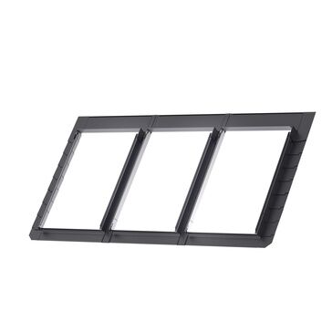 VELUX EBL CK02 2031B Triple Slate Side-by-side Flashing with 18mm Gap (Includes BDX Insulation Collar) - 55cm  x 78cm