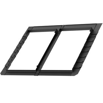 VELUX EKP UK04 4021E2 Plain Tile Pro+ Double Integrated Side-by-side Flashing 100mm Gap - White - 134cm x 98cm