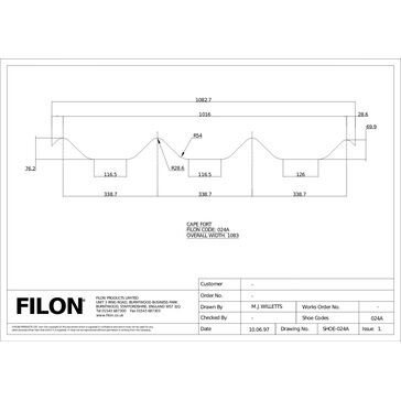 Filon single skin sheeting Cape Fort Grade 300 OP24E Opaque Grey 15 x 2000mm