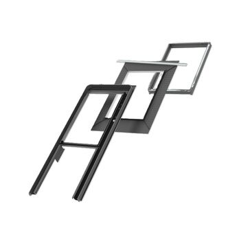 VELUX EFW UK08 2022E Tile Flashing, Twin Install VFE/VIU, Grey, 100mm Gap, +BDX, 134cm x 140cm