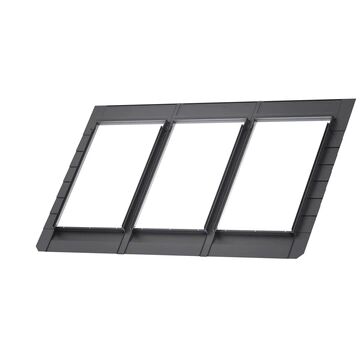 VELUX EKN CK02 4031E2 Slate Pro+ Recessed, Triple Intregrated, Side-by-side 100mm, White, 55cm x 78cm
