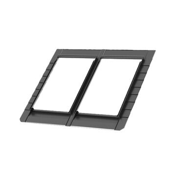 VELUX EKN PK04 4021E2 Slate Pro+ Recessed, Double Integrated, Side-by-side 100mm, White , 94cm x 98cm