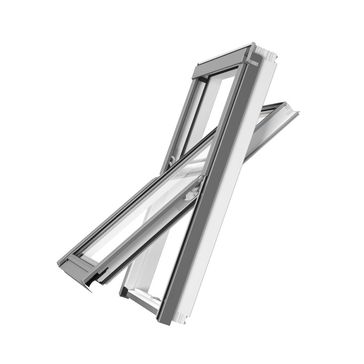 Wooden Double-Glazed RoofLITE+ SOLID VENT White Painted Roof Window